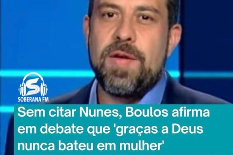 Debate na Recor tv Boulos afirma que nunca bateu em Mulher